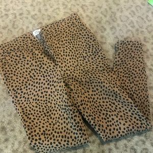J. Crew cheetah denim